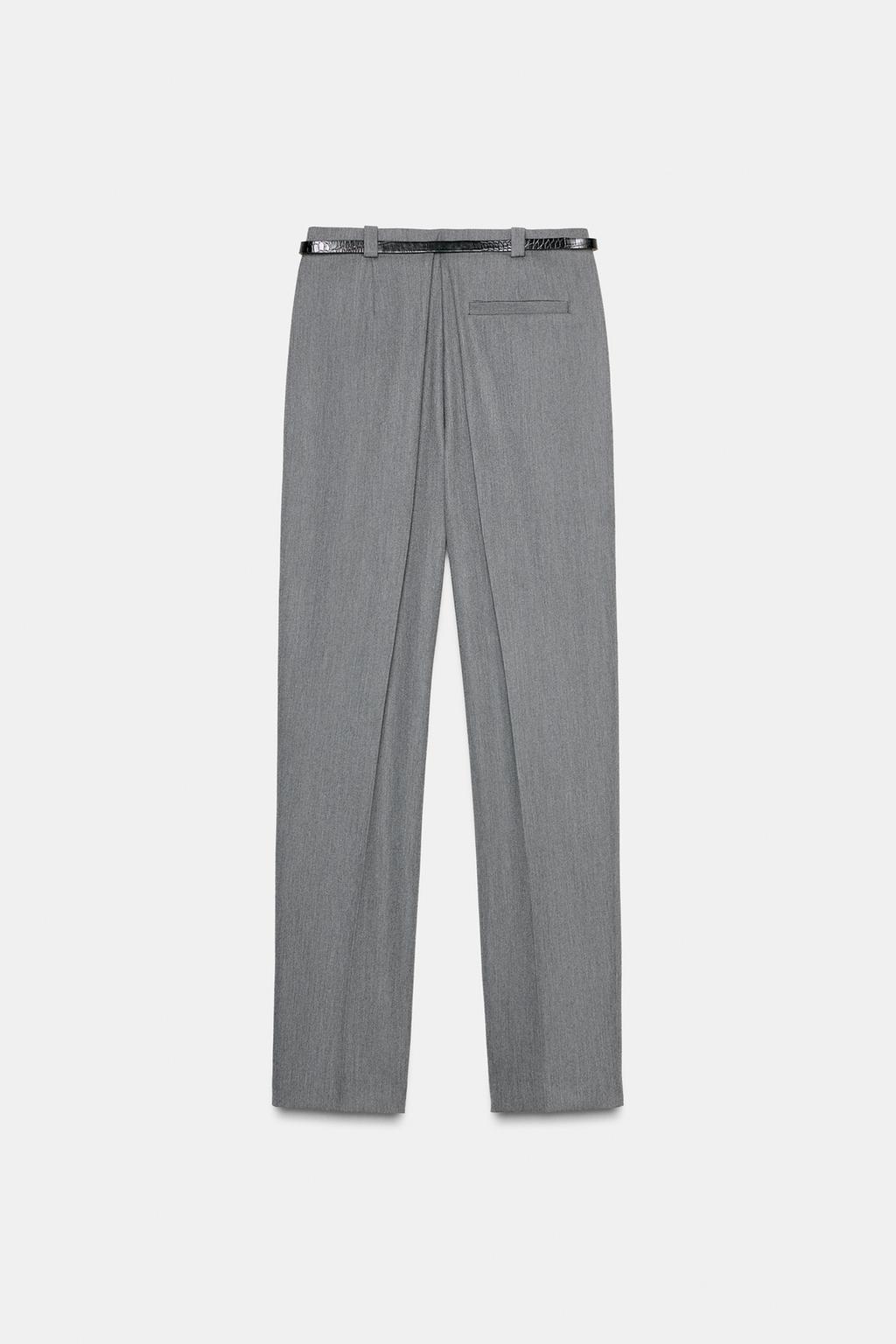 TROUSERS WITH BELT Grey