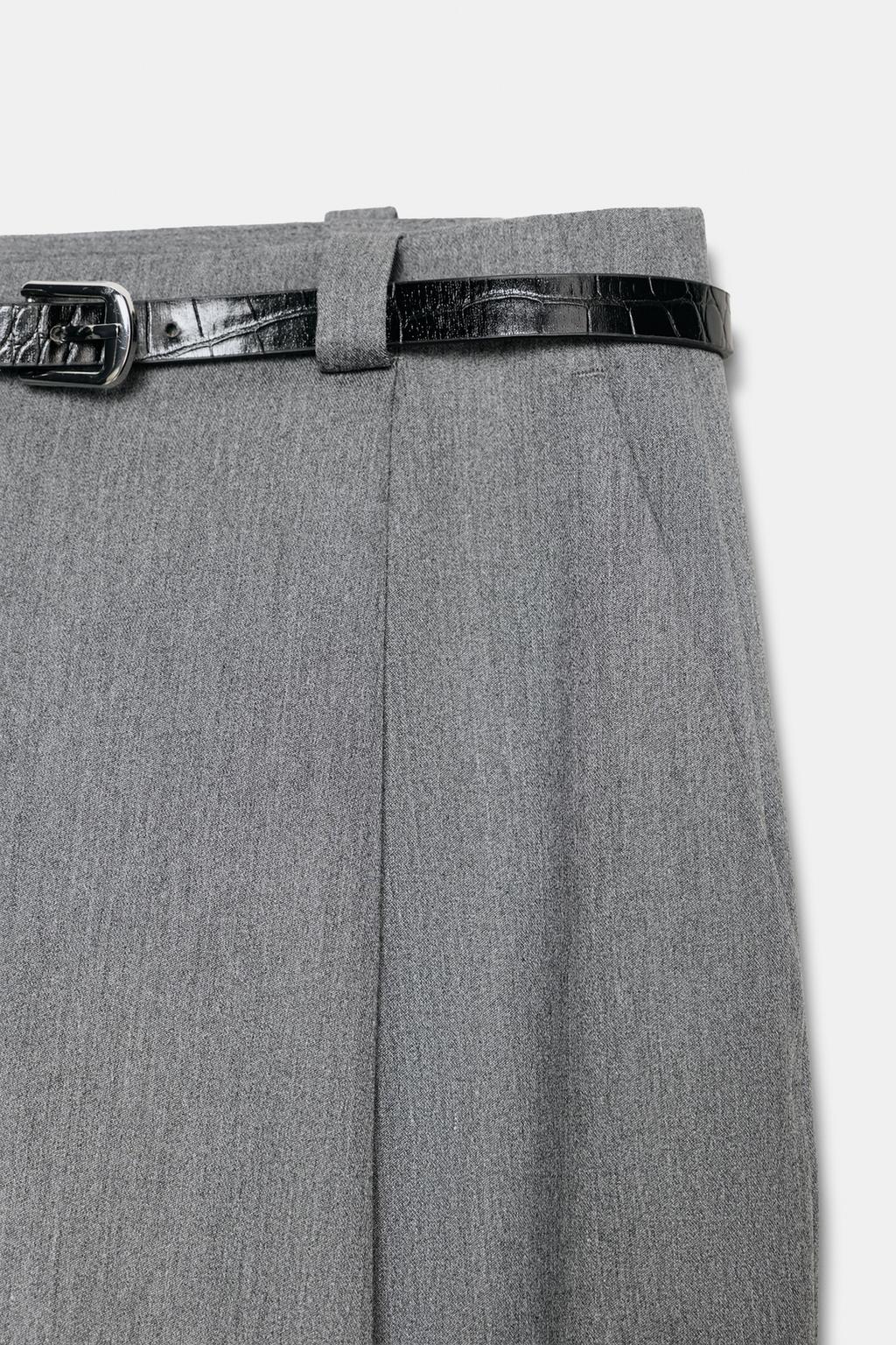 TROUSERS WITH BELT Grey