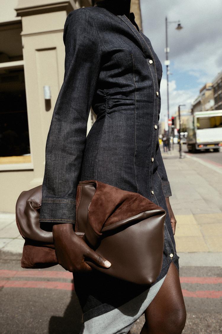 Zara Fitted Denim Dress