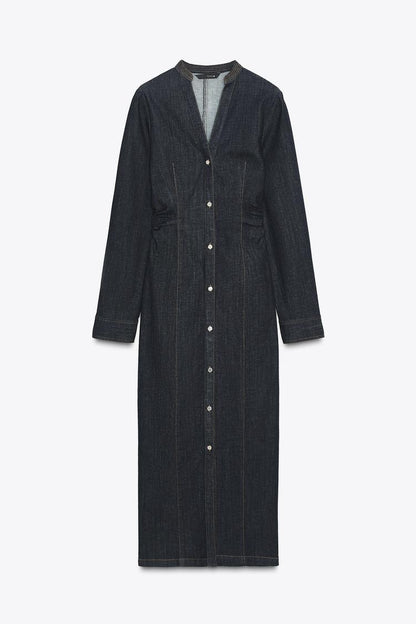 Zara Fitted Denim Dress