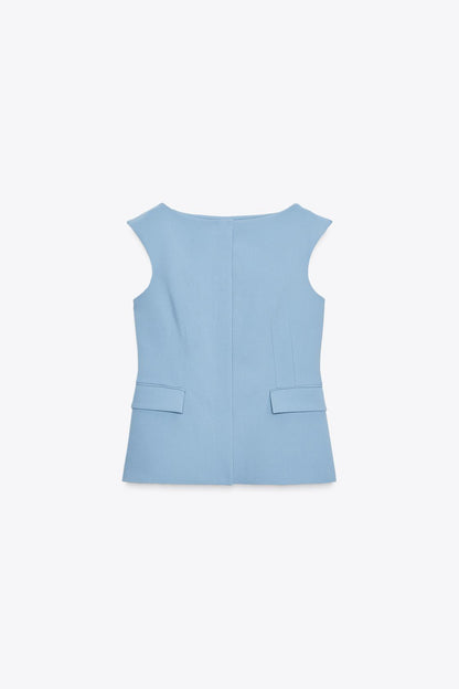 Zara Fitted Waistcoat and Split Hem Trousers Co-Ord Set
