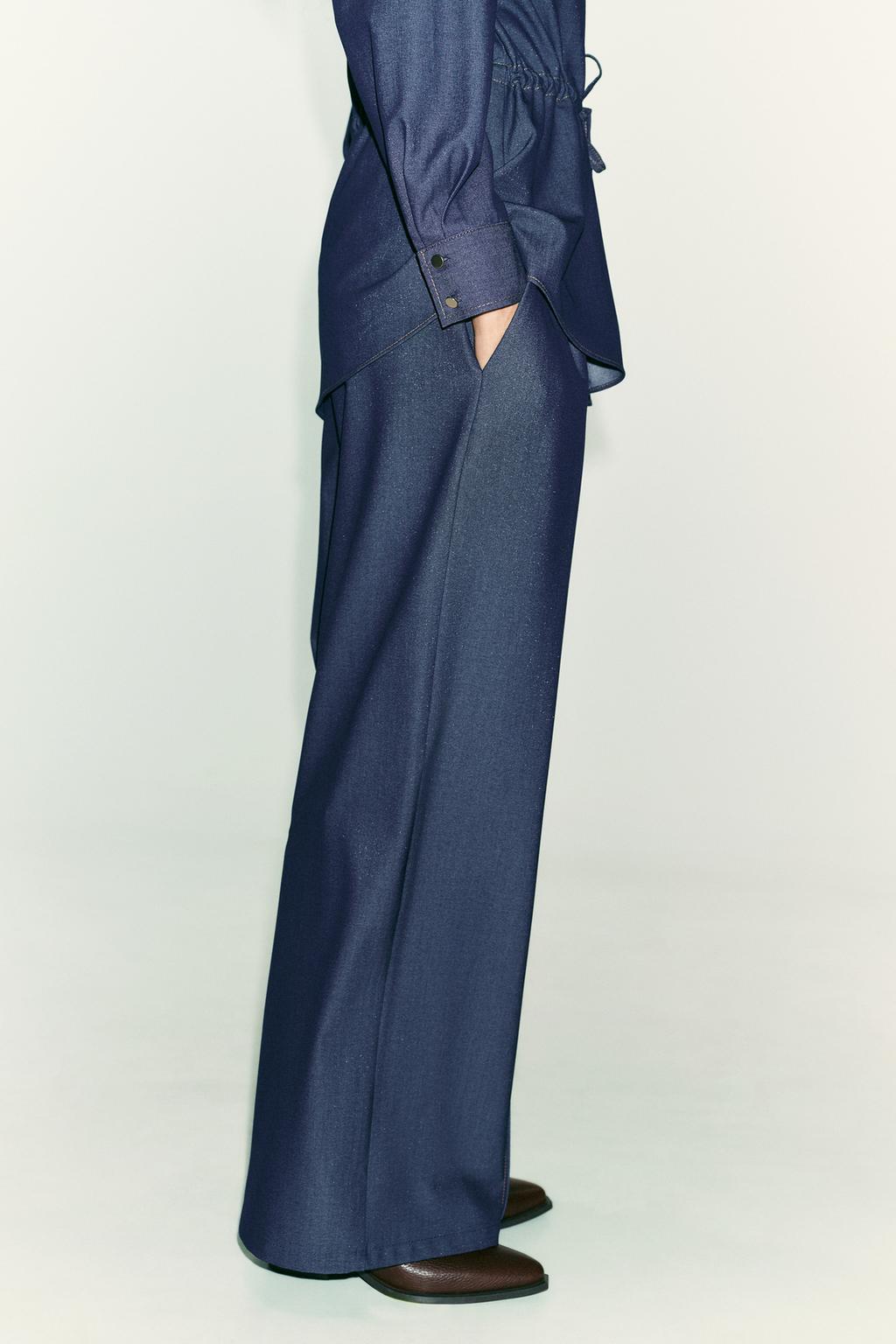 Zara Stitch Wide Leg Trouser