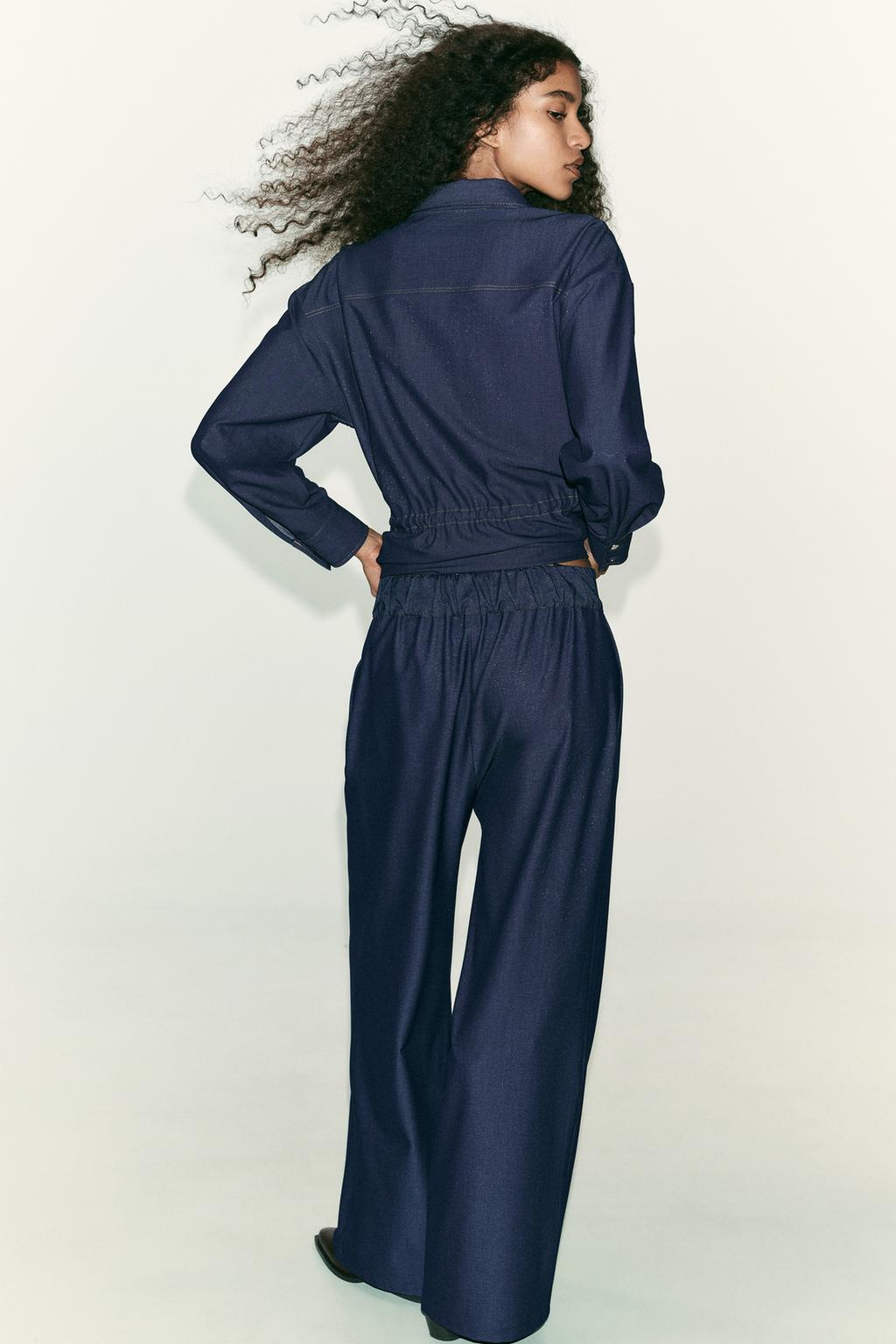 Zara Stitch Wide Leg Trouser