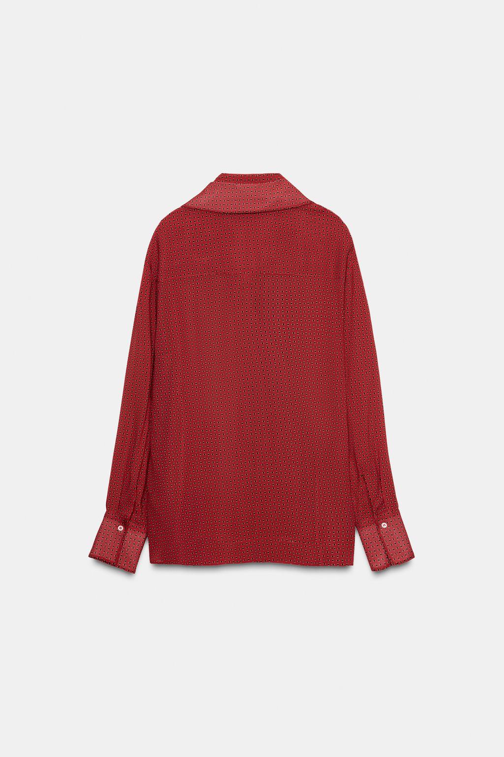 Tie Neck Long Sleeve Blouse