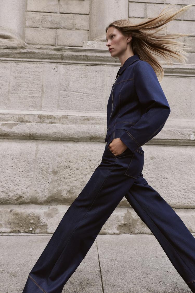 Bootcut Trouser With Contrast Topstitching