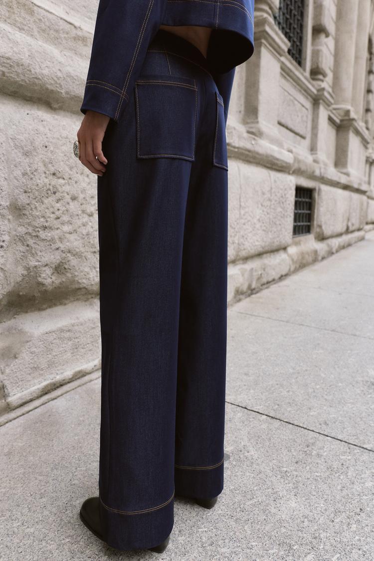 Bootcut Trouser With Contrast Topstitching