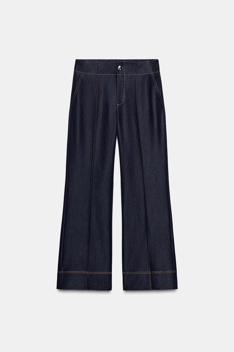 Bootcut Trouser With Contrast Topstitching