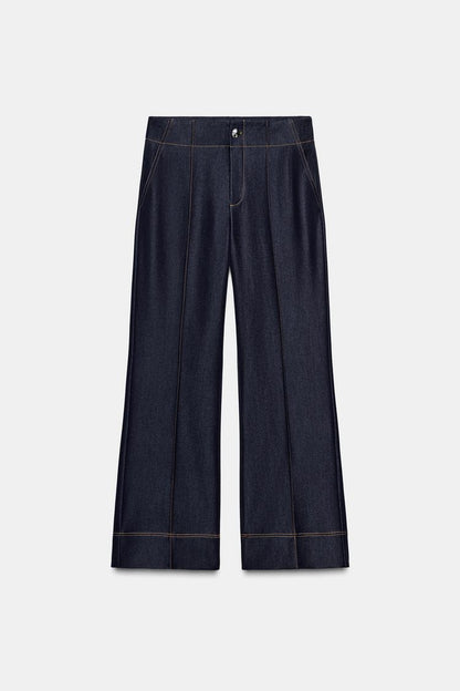 Bootcut Trouser With Contrast Topstitching