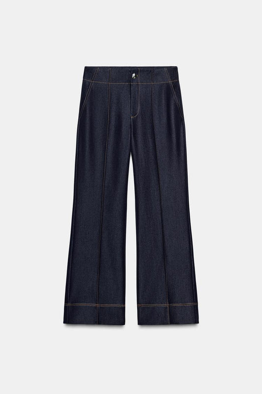 Bootcut Trouser With Contrast Topstitching