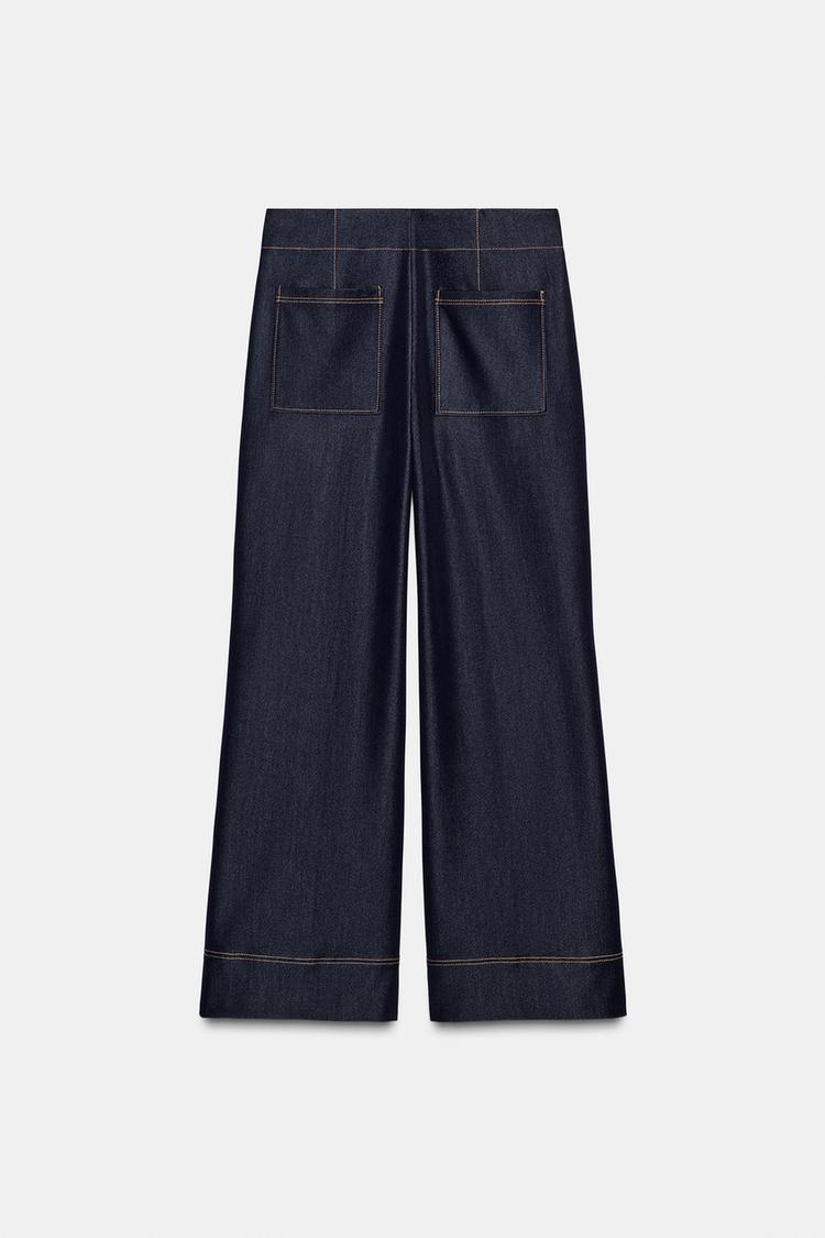 Bootcut Trouser With Contrast Topstitching