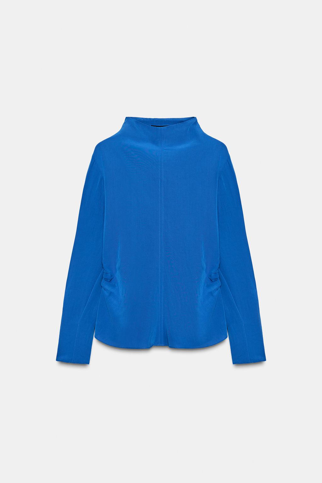 Zara Draped Blouse Shirt