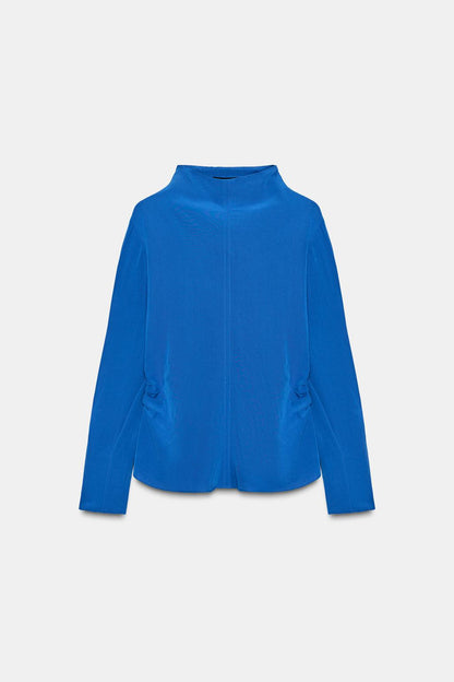 Zara Draped Blouse Shirt