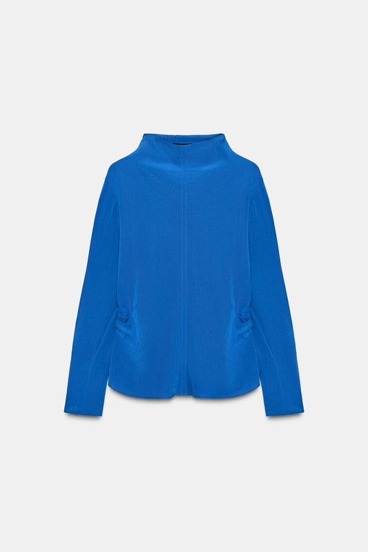 Zara Draped Blouse Shirt