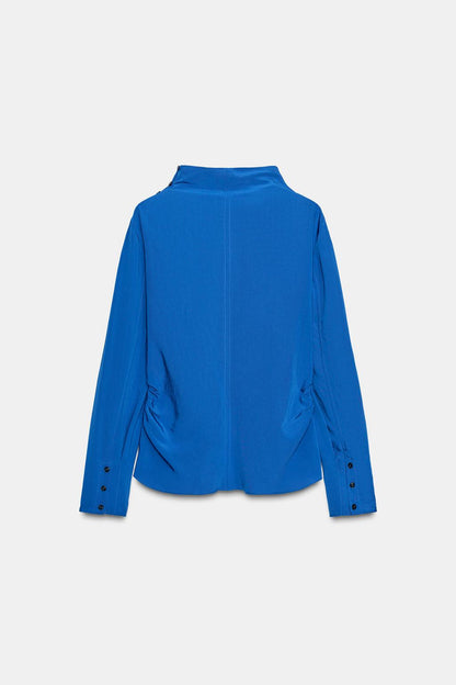 Zara Draped Blouse Shirt