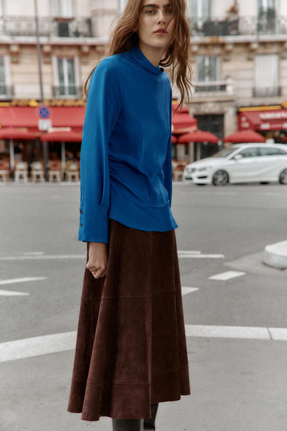 Zara Draped Blouse Shirt