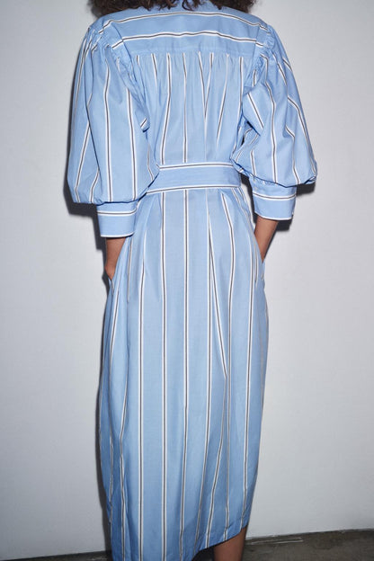 ZW Collection Striped Dress With Belt