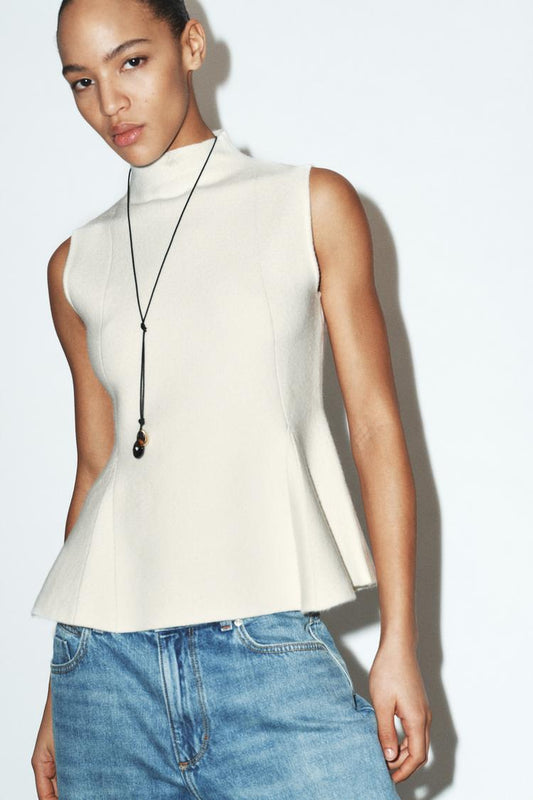 Knit Peplum Top