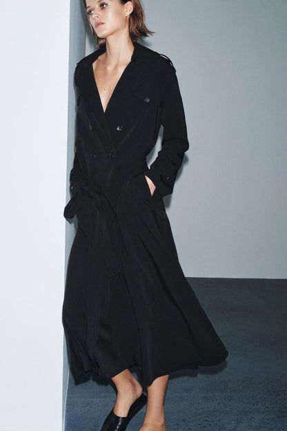 Zara Trench Midi Dress