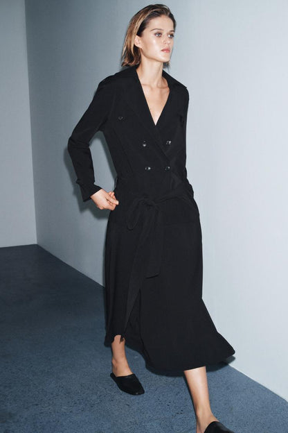 Zara Trench Midi Dress