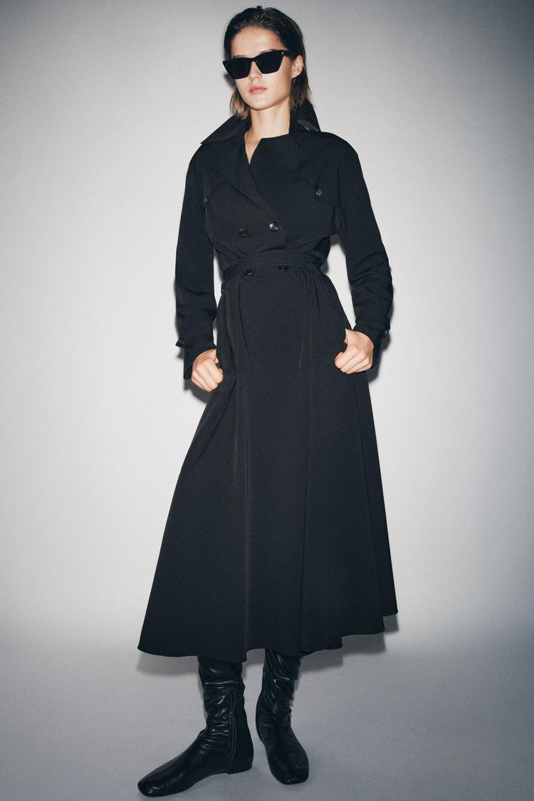 Zara Trench Midi Dress