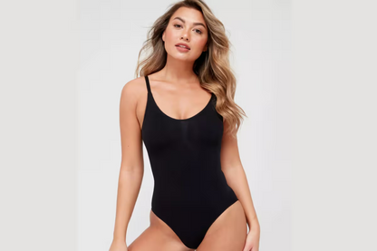 V by Very Shape Enhancing Seamless Bodysuit Black