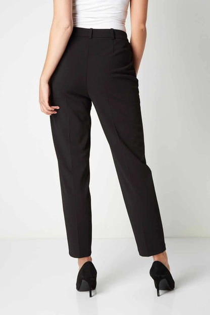 Black Straight Leg Stretch Trouse