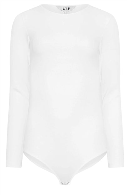 Tall 2 Pack Black & White Long Sleeve Ribbed Bodysuit