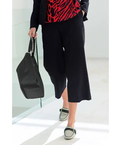 Black Tencel Culotte Trousers