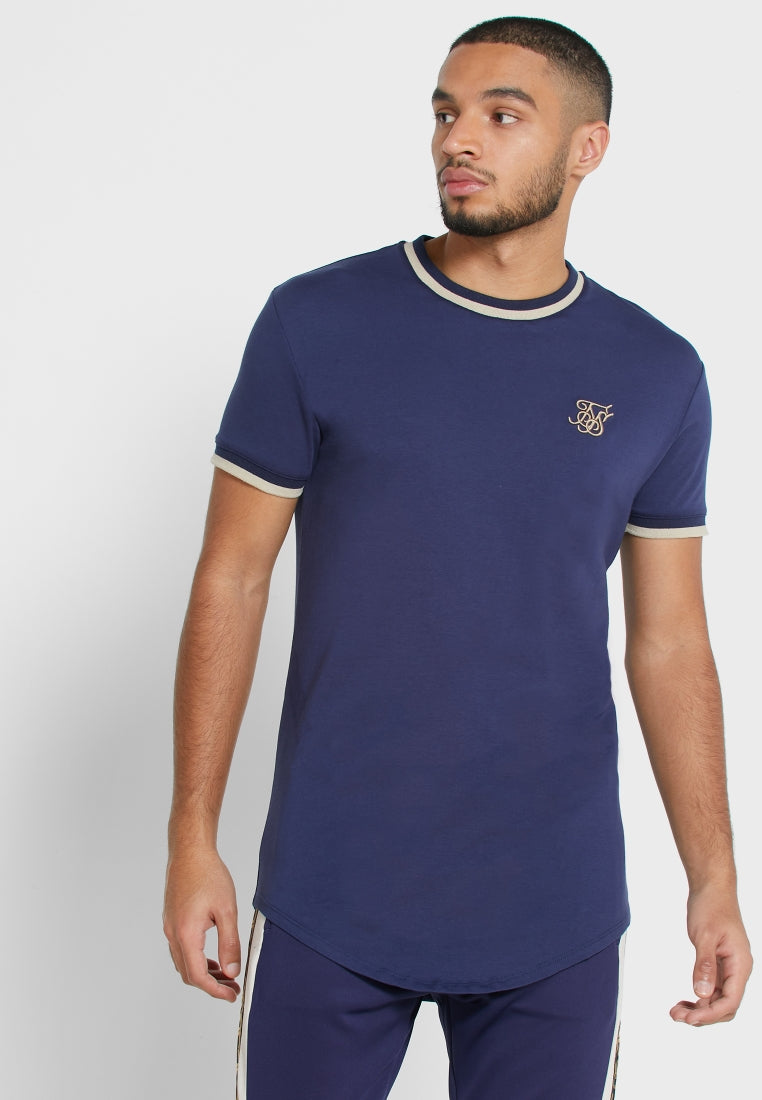 Navy Rib Gym Tee