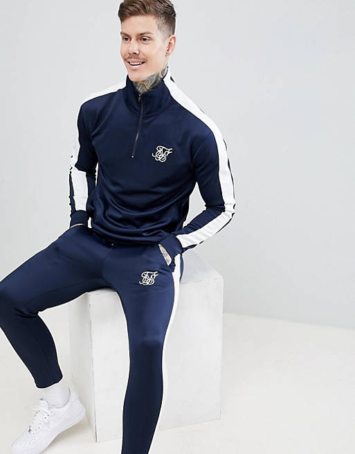 Overhead Half Zip Racing Jacket Navy – Brandlyng