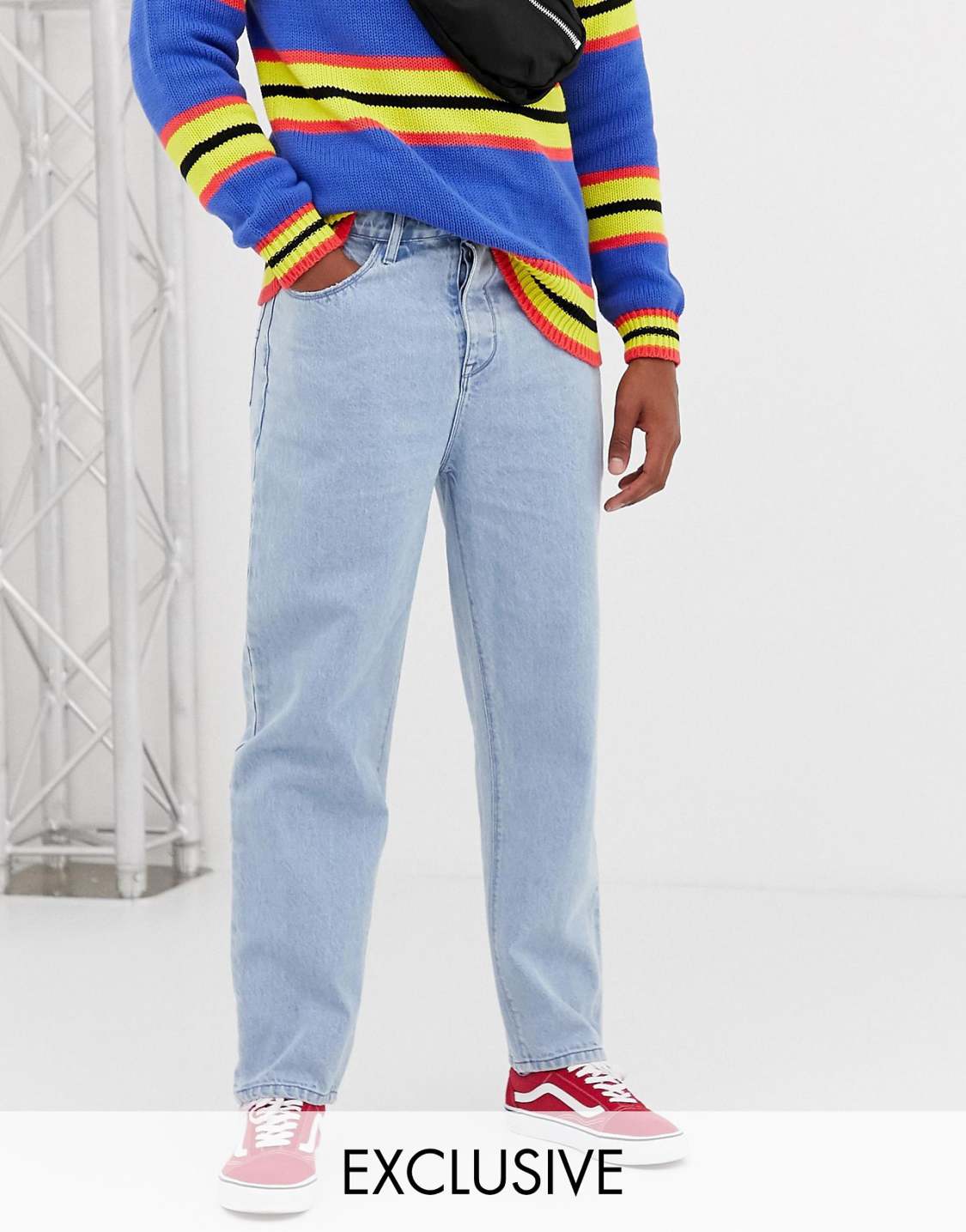 COLLUSION x005 straight leg jean in light blue wash