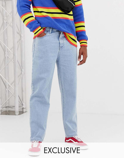 COLLUSION x005 straight leg jean in light blue wash