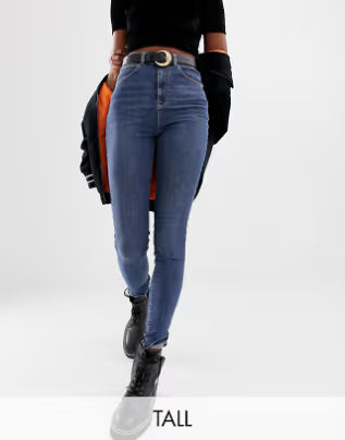 Tall x001 Skinny Jeans In Mid Wash Blue