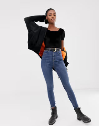 Tall x001 Skinny Jeans In Mid Wash Blue