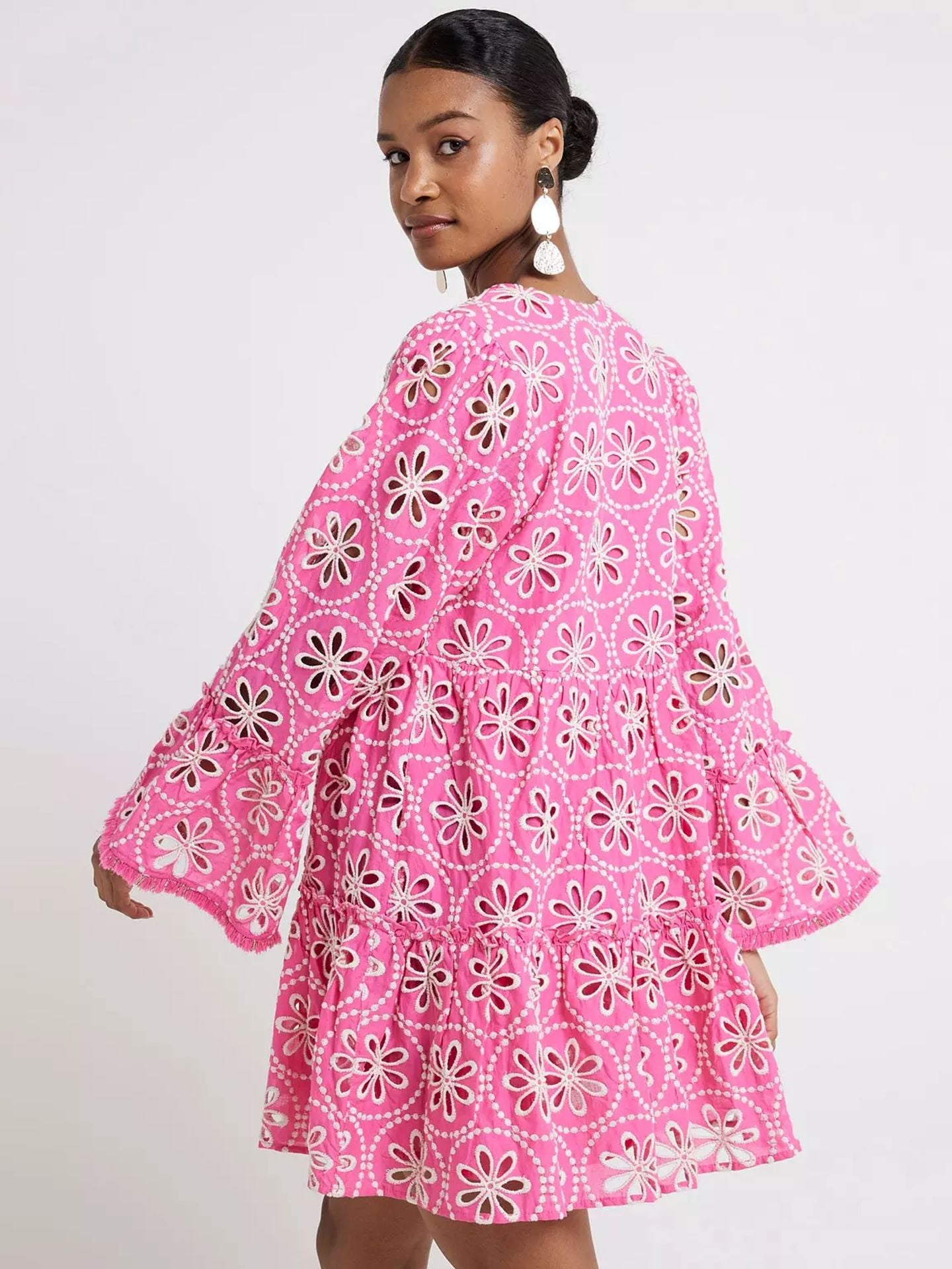 River Island Smock Mini Dress Pink