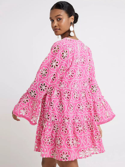 River Island Smock Mini Dress Pink