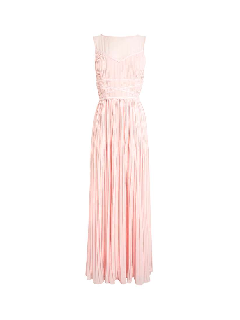 Peace-Coloured Solid Maxi Dress