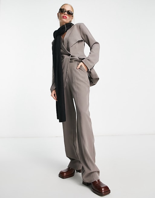 Paula Tailored Trousers co-ord in Mushroom