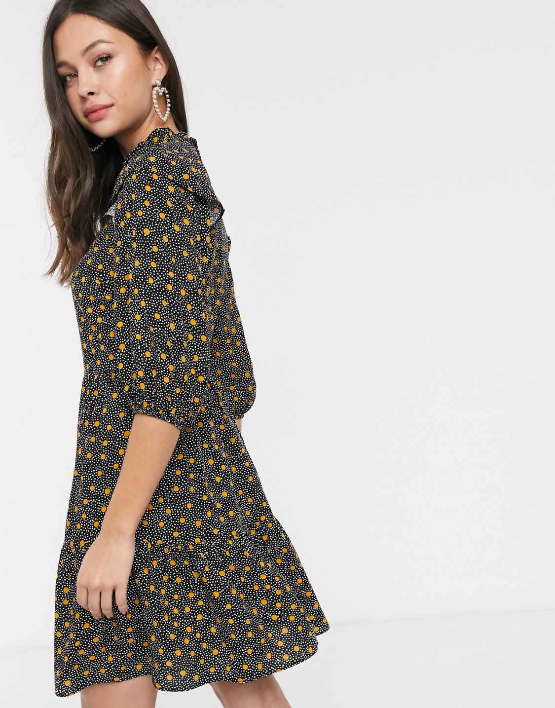 Highneck Ditsy Dress