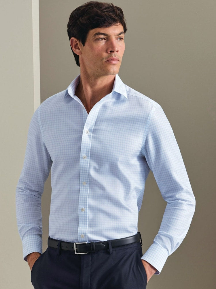 Non-Iron Stretch Trafalgar Weave Cutaway Slim Fit Shirt