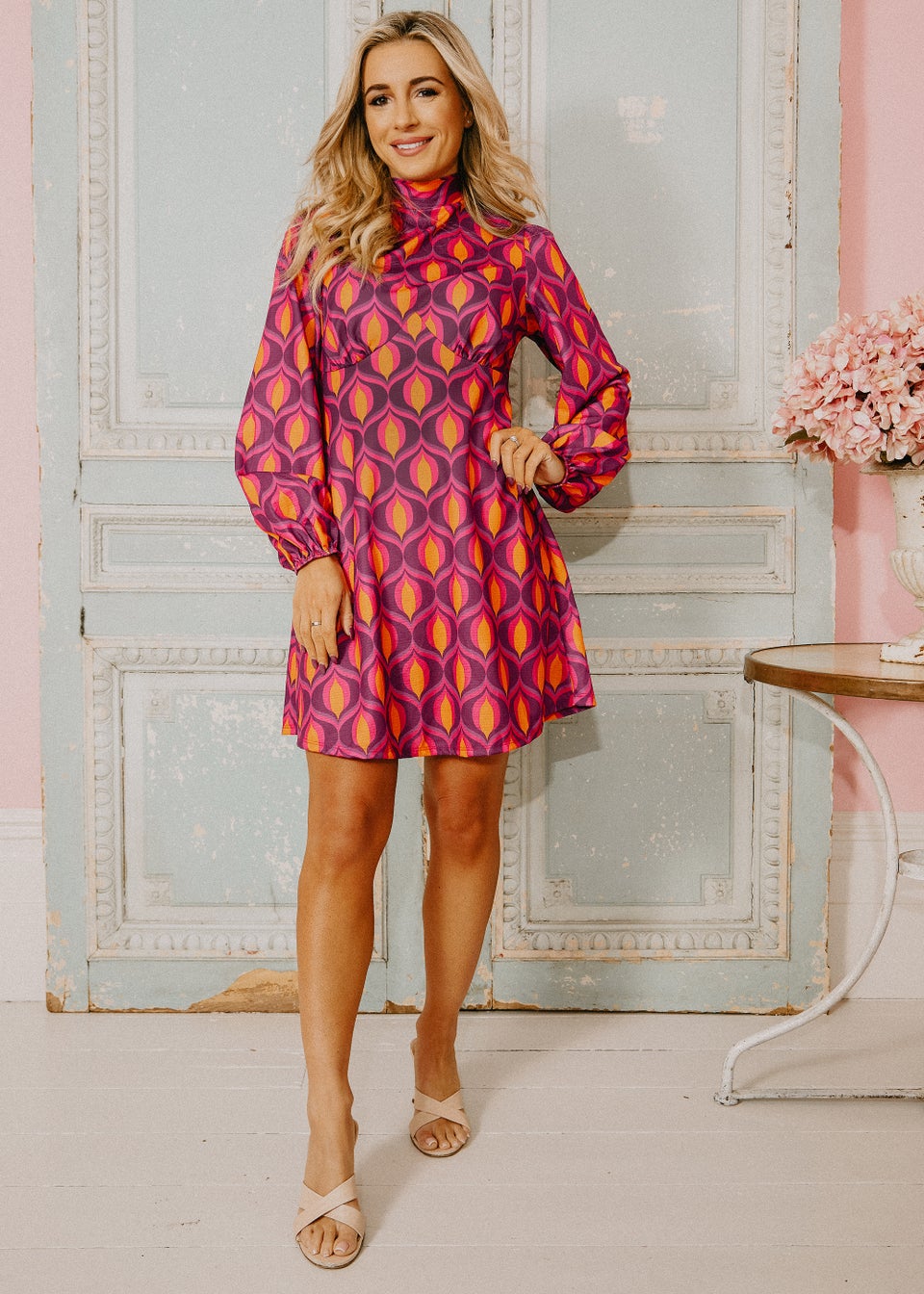 Geo Print Mini Dress