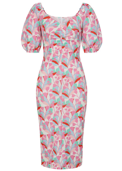 Multicoloured Print Midi Dress