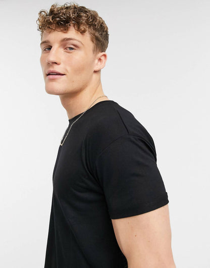 Longline T-Shirt Black