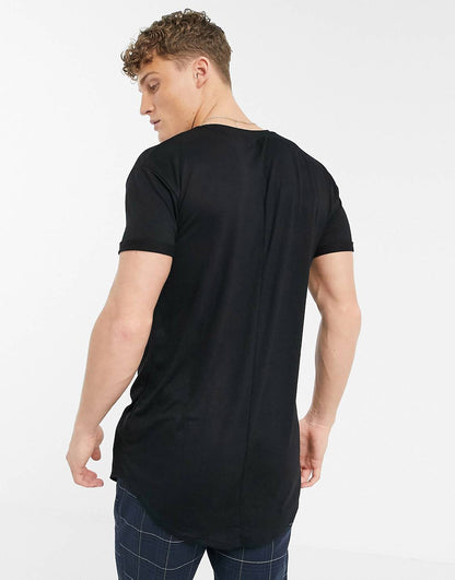 Longline T-Shirt Black