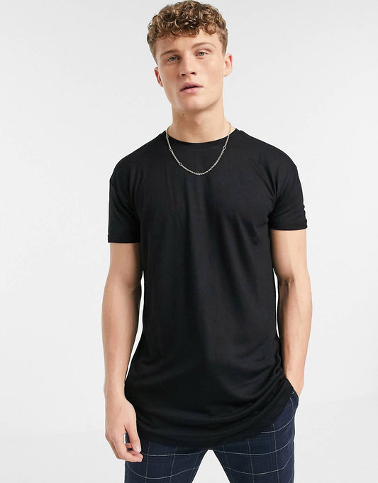 Longline T-Shirt Black