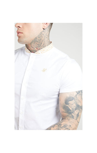 Short Sleeve Gold Tape Collar Shirt