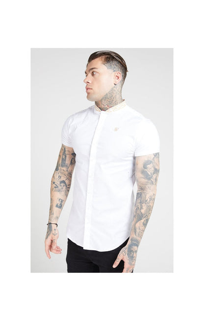 Short Sleeve Gold Tape Collar Shirt