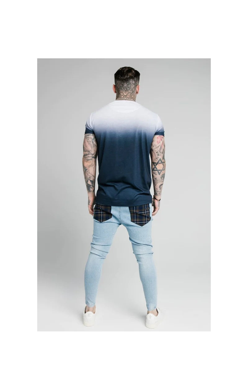 High Fade Tee – Tri Neon