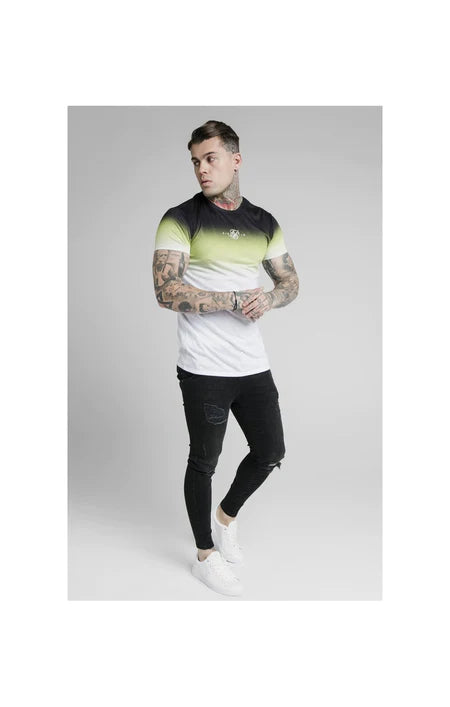 High Fade Tee – Tri Neon