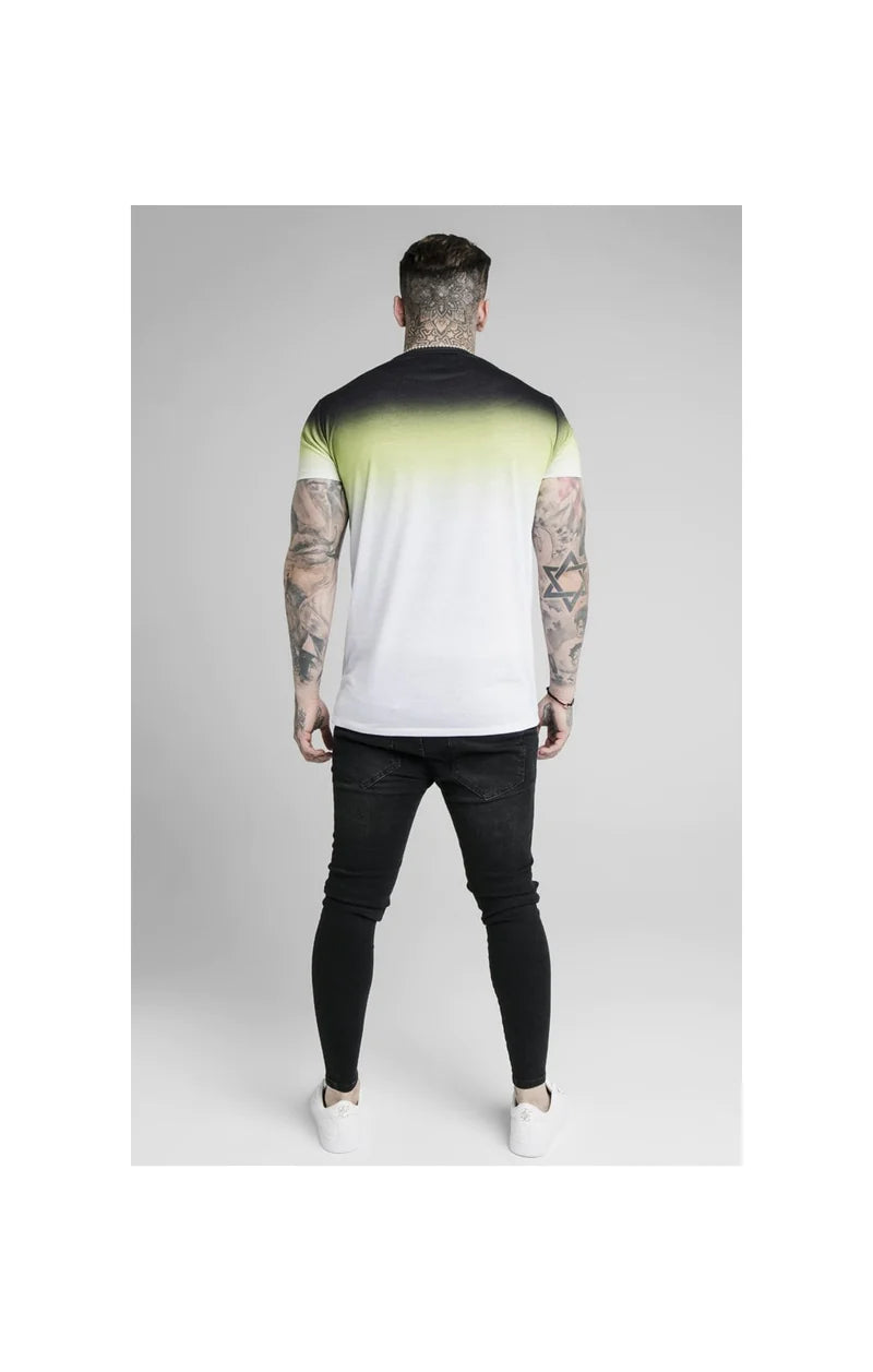 High Fade Tee – Tri Neon